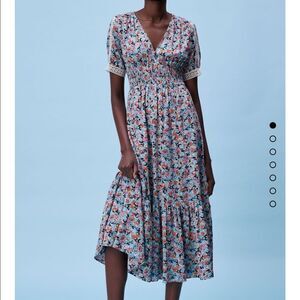 Zara floral printed dress
